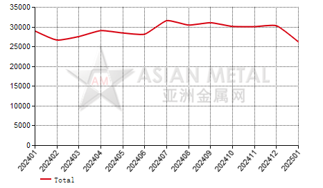 China magnesium alloy producers' output statistics by month